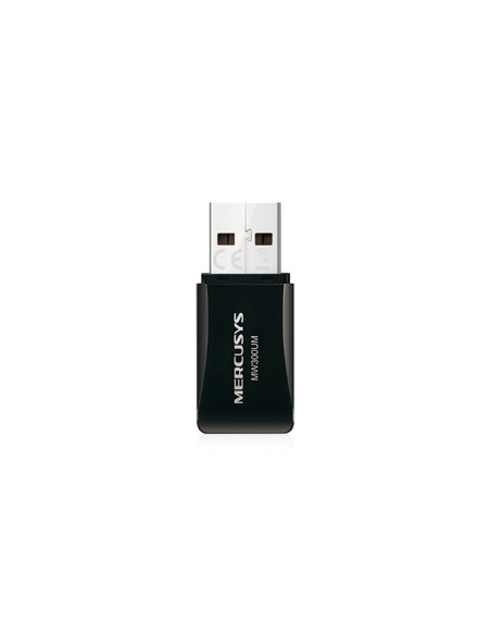 Mercusys MW300UM adaptador y tarjeta de red USB 300 Mbit s