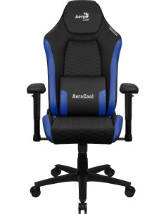Aerocool CROWNBB Azul, Silla Gaming Ergonómica, Cojines Ajustables, Cuero Sintético Premium 2