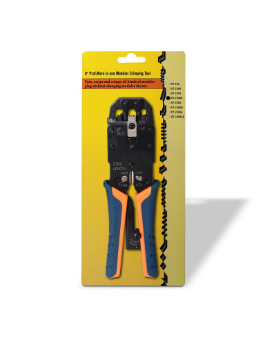 AISENS A142-0311 crimpadora Herramienta para prensar Negro, Azul, Naranja