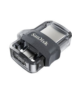 SanDisk Ultra Dual m3.0 unidad flash USB 256 GB USB Type-A   Micro-USB 3.2 Gen 1 (3.1 Gen 1) Negro, Plata, Transparente 2