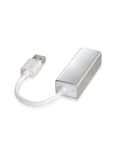 AISENS A106-0049 cambiador de género para cable RJ-45 USB 2.0 Type-A Plata, Blanco