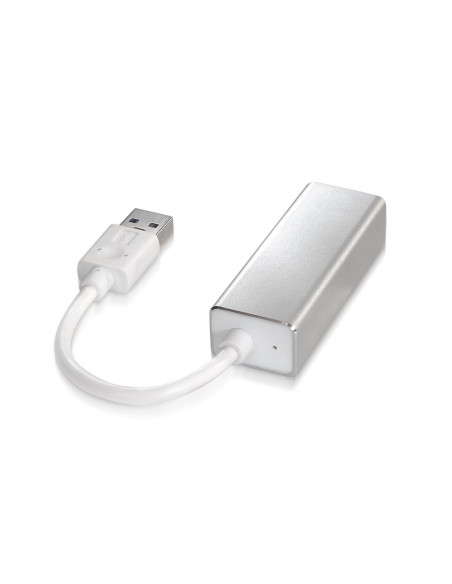 AISENS A106-0049 cambiador de género para cable RJ-45 USB 2.0 Type-A Plata, Blanco