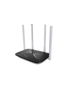 Mercusys AC12 router inalámbrico Ethernet rápido Doble banda (2,4 GHz   5 GHz) Negro