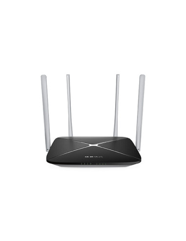 Mercusys AC12 router inalámbrico Ethernet rápido Doble banda (2,4 GHz   5 GHz) Negro