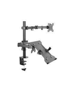 Equip Soporte de escritorio articulado de doble brazo para monitor portátil de 13"-32