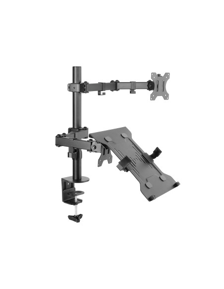 Equip Soporte de escritorio articulado de doble brazo para monitor portátil de 13"-32