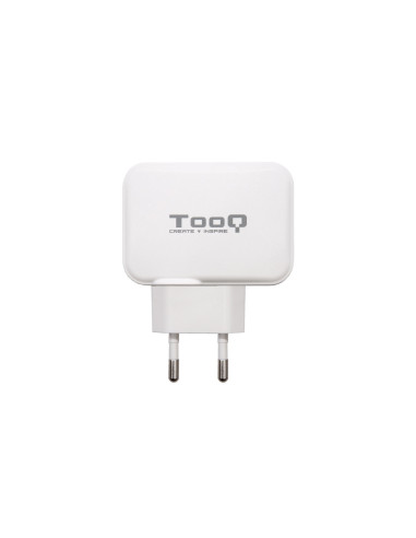 TooQ Cargador de Pared doble puerto USB-C + USB A, 27W