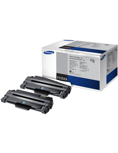 Samsung Paquete de 2 cartuchos de tóner negro de MLT-P1052A de alta capacidad