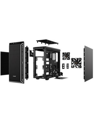 be quiet! Pure Base 600 Midi Tower Negro, Plata