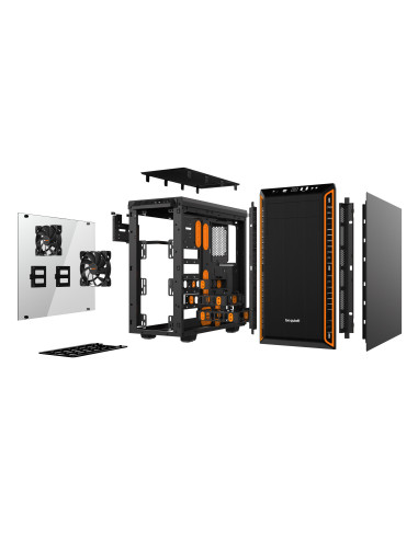 be quiet! Pure Base 600 Window Midi Tower Negro, Naranja