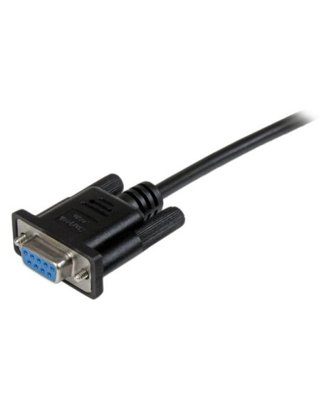 StarTech.com Cable de 2m Nulo de Módem Serie RS232 DB9 - Hembra a Hembra - Color Negro