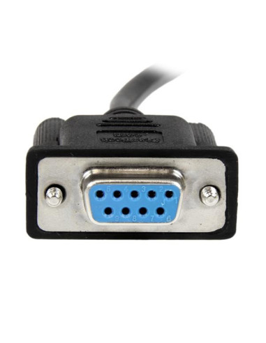 StarTech.com Cable de 2m Nulo de Módem Serie RS232 DB9 - Hembra a Hembra - Color Negro