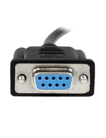 StarTech.com Cable de 2m Nulo de Módem Serie RS232 DB9 - Hembra a Hembra - Color Negro