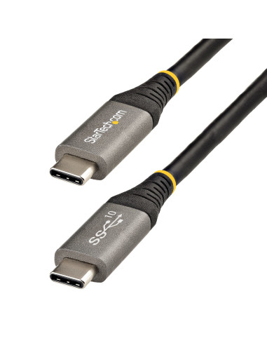 StarTech.com Cable de 50cm USB-C de 10Gbps - Cable USB Tipo C - Cable USB TipoC USB 3.2 Gen 2 - Con Carga por Entrega de