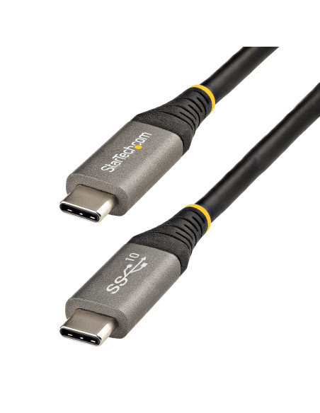 StarTech.com Cable de 50cm USB-C de 10Gbps - Cable USB Tipo C - Cable USB TipoC USB 3.2 Gen 2 - Con Carga por Entrega de