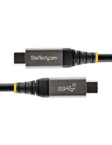 StarTech.com Cable de 50cm USB-C de 10Gbps - Cable USB Tipo C - Cable USB TipoC USB 3.2 Gen 2 - Con Carga por Entrega de