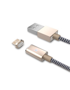 Bluestork SMART-MU-MAG cable USB USB 2.0 1,2 m USB A Micro-USB B Negro, Oro, Blanco