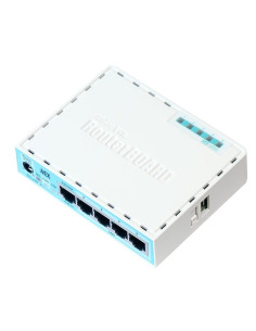 Mikrotik RB750GR3 router Gigabit Ethernet Turquesa, Blanco
