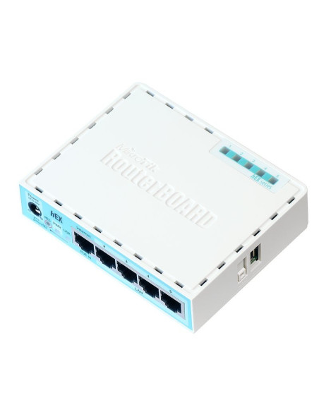 Mikrotik RB750GR3 router Gigabit Ethernet Turquesa, Blanco
