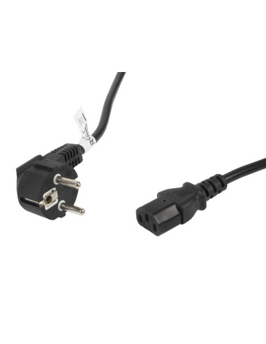Lanberg CA-C13C-11CC-0100-BK cable de transmisión Negro 10 m C13 acoplador CEE7 7
