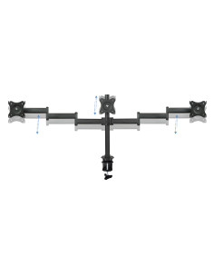 TooQ Soporte de mesa para 3 pantallas (monitor   plasma   LCD   LED) 13"-27" 2