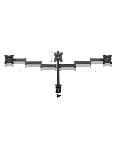 TooQ Soporte de mesa para 3 pantallas (monitor   plasma   LCD   LED) 13"-27"