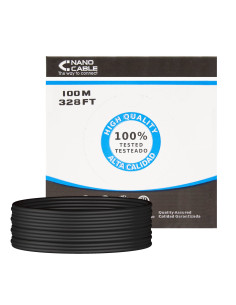 Nanocable Cable Red RJ45 Cat.5e UTP Rigido AWG24 Exterior, 100 M