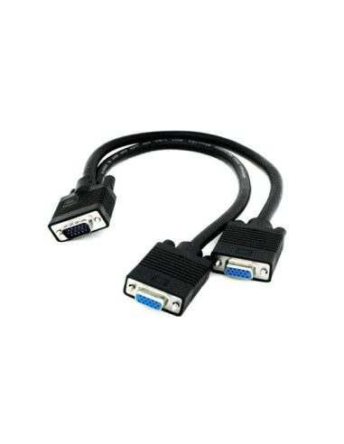Neklan 2060564 cable VGA 0,15 m VGA (D-Sub) 2 x VGA (D-Sub) Negro