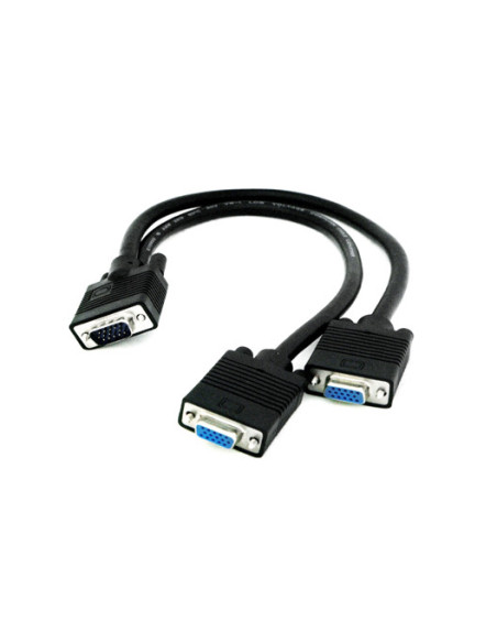 Neklan 2060564 cable VGA 0,15 m VGA (D-Sub) 2 x VGA (D-Sub) Negro