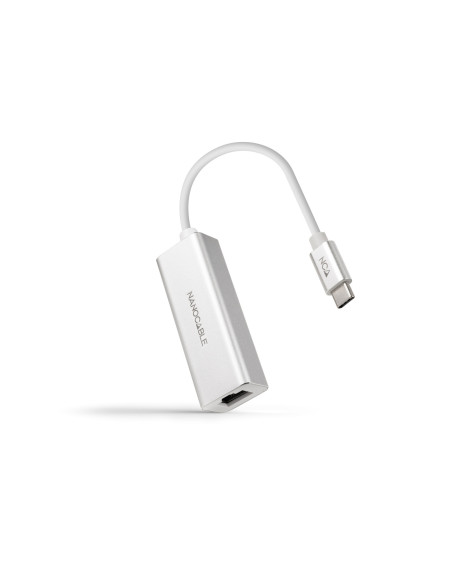 Nanocable Conversor USB-C A Ethernet Gigabit 10 100 1000 Mbps. 15cm