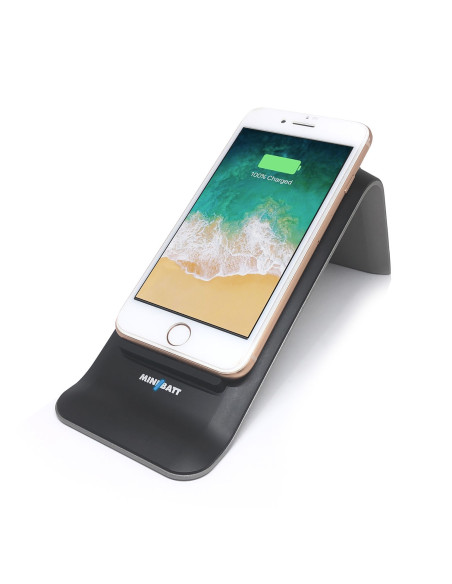 miniBatt MB-STUP cargador de dispositivo móvil Smartphone Negro Cargador inalámbrico Carga rápida Interior