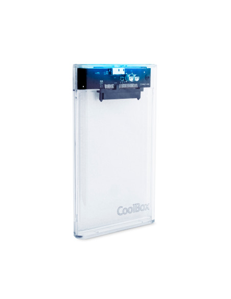 CoolBox CAJA CARCASA HDD SSD 2.5" SLIMCHASE SCT-2533 USB3.2 GEN1 TRANSPARENTE