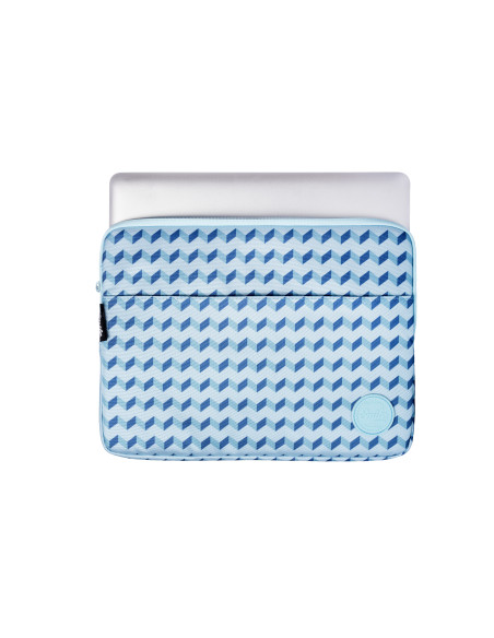 Smile Funda Sleeve para Portátil y Tablet hasta 13-14 pulgadas estampado geométrico de color Azul