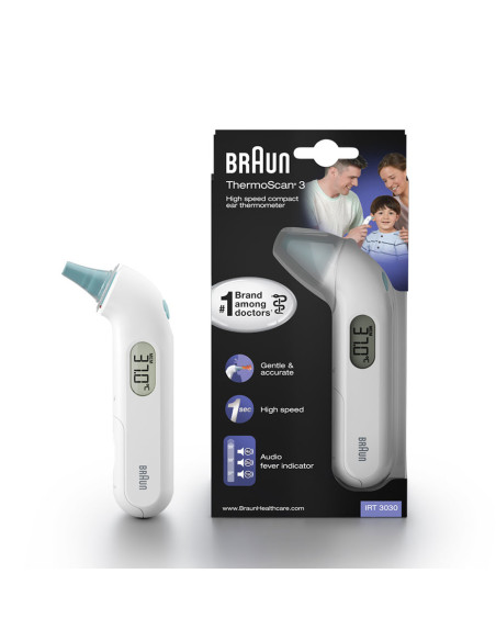 Braun ThermoScan 3 De contacto Blanco Oído