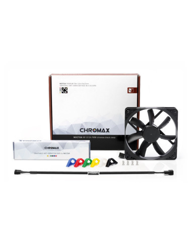Noctua NF-S12A PWM chromax.black.swap Carcasa del ordenador Ventilador 12 cm Negro 1 pieza(s)