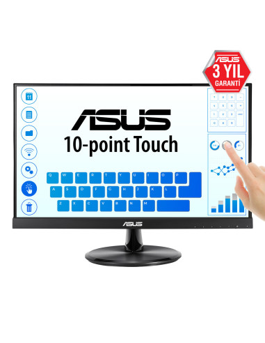 ASUS VT229H pantalla para PC 54,6 cm (21.5") 1920 x 1080 Pixeles Full HD LED Pantalla táctil Negro
