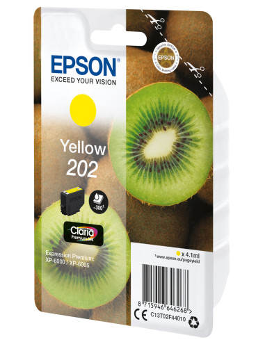 Epson Kiwi Singlepack Yellow 202 Claria Premium Ink