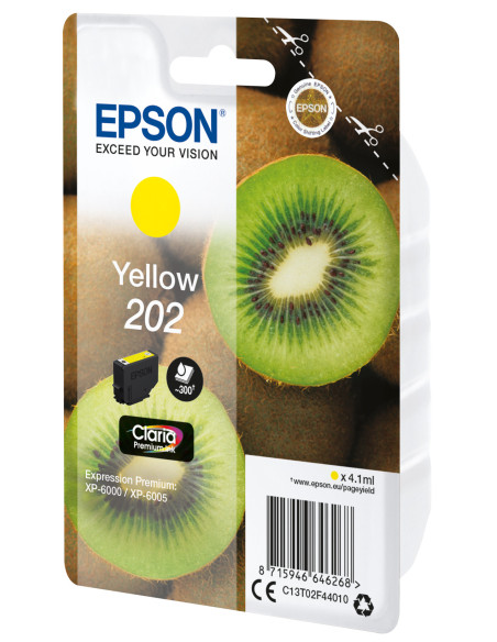 Epson Kiwi Singlepack Yellow 202 Claria Premium Ink