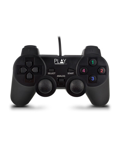 Ewent Play Negro USB 2.0 Gamepad Analógico Digital PC