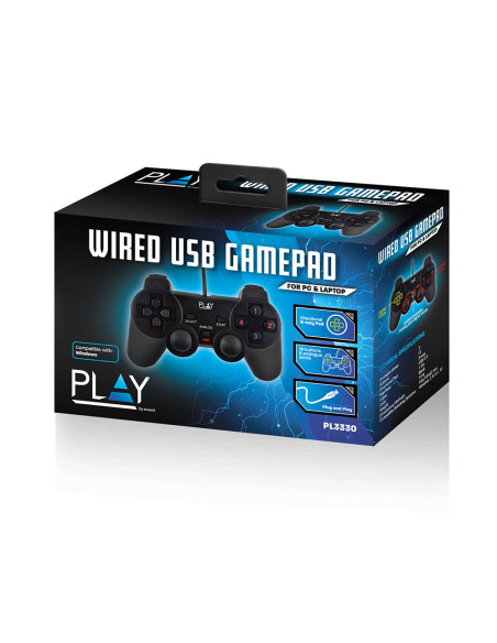 Ewent Play Negro USB 2.0 Gamepad Analógico Digital PC