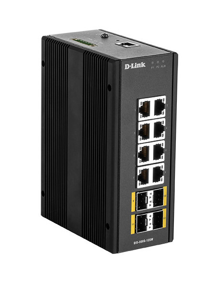 D-Link DIS‑300G‑12SW Gestionado L2 Gigabit Ethernet (10 100 1000) Negro