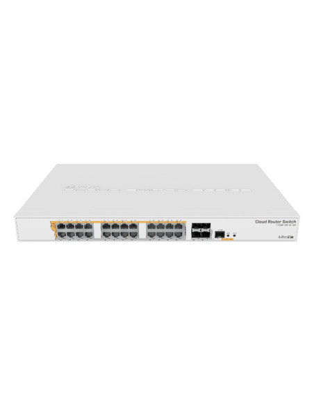 Mikrotik CRS328-24P-4S+RM switch Gestionado L2 L3 Gigabit Ethernet (10 100 1000) Energía sobre Ethernet (PoE) 1U Blanco