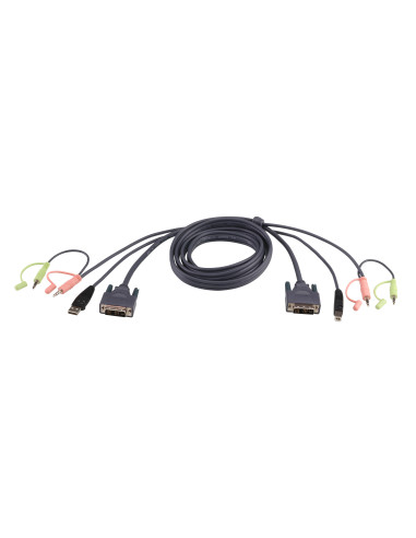 ATEN Cable KVM DVI-D USB single link de 1,8 m