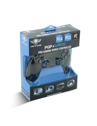 Spirit of Gamer SOG-WXGP4 mando y volante Negro USB 2.0 Gamepad Analógico Digital PC, PlayStation 4, Playstation 3