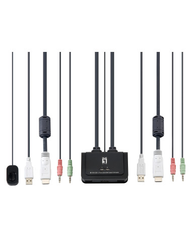LevelOne KVM de 2 puertos, HDMI, USB