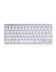 Ewent EW3161 teclado Oficina Bluetooth QWERTY Español Plata, Blanco