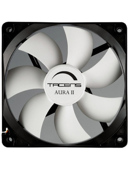 Tacens 3AURAII12, Ventilador Ordenador 12 cm, Ultrasilencioso, Antipolvo, Negro