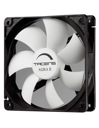 Tacens 3AURAII12, Ventilador Ordenador 12 cm, Ultrasilencioso, Antipolvo, Negro