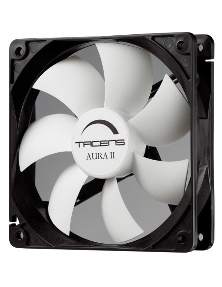 Tacens 3AURAII12, Ventilador Ordenador 12 cm, Ultrasilencioso, Antipolvo, Negro