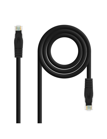 Nanocable Cable de red latiguillo RJ45 LSZH Cat.6A UTP AWG24, Negro, 2.0m